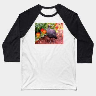 Guineafowl & Protea flowers, Kirstenbosch National Botanical Garden, Cape Town, South Africa Baseball T-Shirt